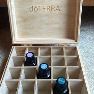 doTERRA essential oils hinged wooden storage box